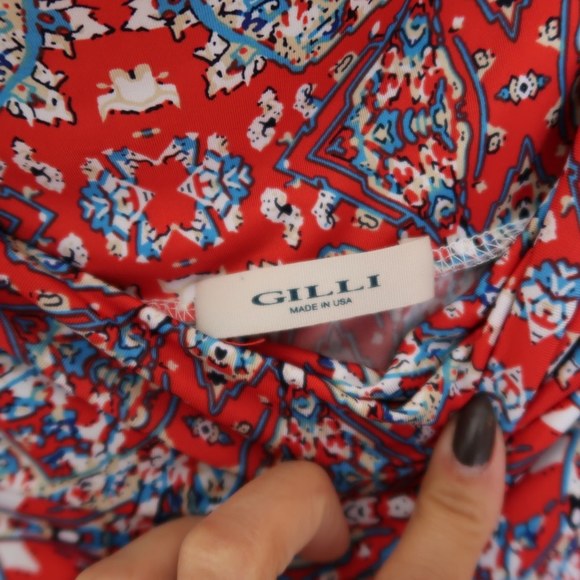 Gilli Morgana Patterned Red Maxi Skirt - Picture 8 of 8